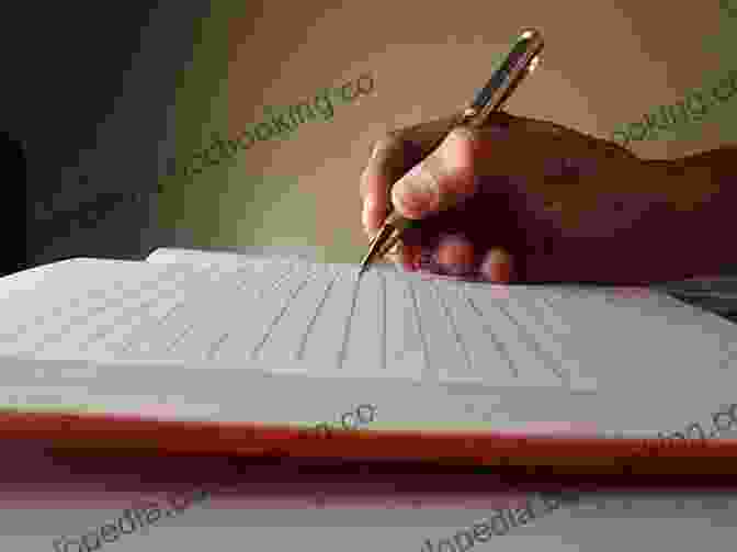 A Close Up Of A Writer's Hand Holding A Pen And Notebook, With A Partially Written Manuscript Spread Out On The Desk Tradition In Creative Writing: Finding Inspiration Through Your Roots
