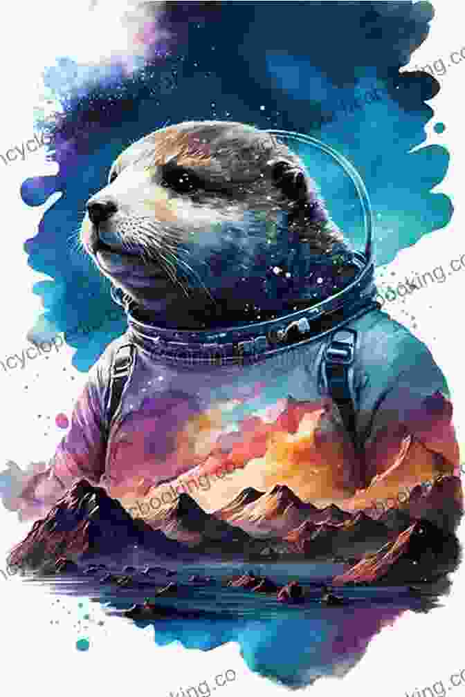 A Colorful Book Cover With A Group Of Otters Wearing Spacesuits And Floating In Space Space Otters From Otter Space