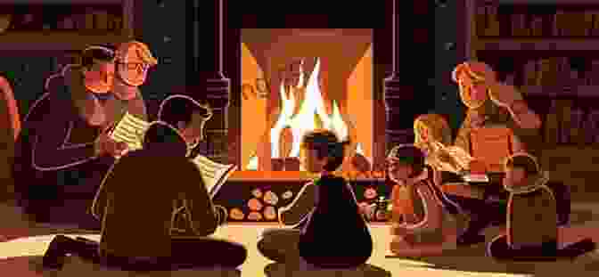 A Heartwarming Illustration From Really Woolly Featuring The Sheep Gathered Around A Fireplace On A Snowy Night Really Woolly 12 Little Blessings Ace Collins
