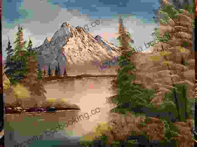 A Stunning Landscape Painting Of A Mountain Range Reflecting In A Tranquil Lake Towards Light: Landscape Paintings Of British Columbia