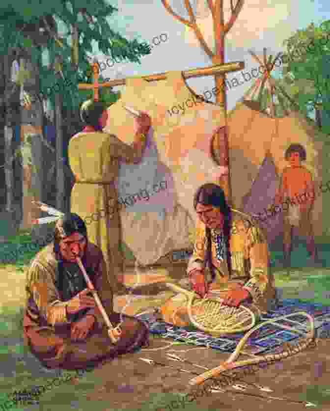 An Illustration Depicting The Daily Life Of Native American Tribes Before European Contact American Colonies: The Settling Of North America (The Penguin History Of The United States Volume 1)