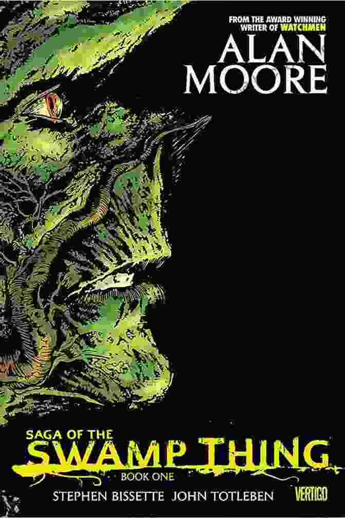Cover Of The Book 'Saga Of The Swamp Thing Five' Featuring A Close Up Of Swamp Thing's Face, Half Human And Half Plant, Emerging From The Swamp Saga Of The Swamp Thing: Five
