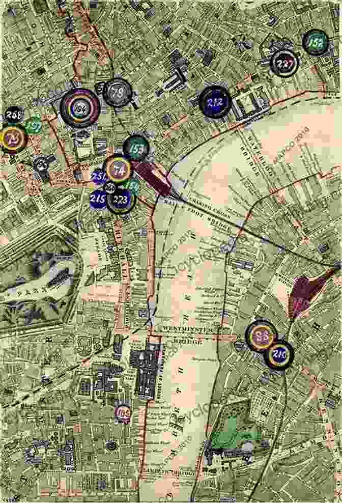 Map Of Victorian London, Highlighting Locations Of Sol Worth's Investigations The Complete Sol Worth Albert Rolls