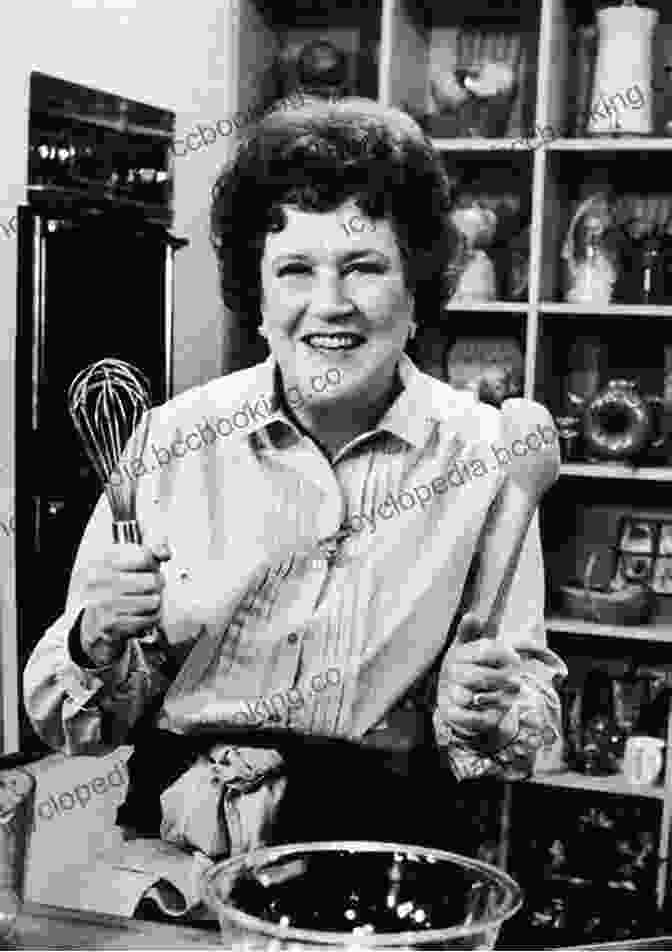 Portrait Of Julia Child, A Pioneering Figure In American Cooking, Holding A Cookbook. Born Hungry: Julia Child Becomes The French Chef