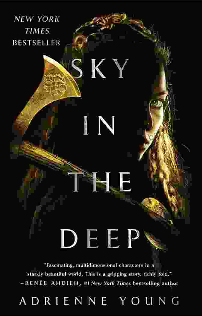 Sky In The Deep Book Cover Featuring A Young Woman With Flowing Hair, Surrounded By Swirling Waves And Mystical Creatures. Sky In The Deep (Sky And Sea 1)