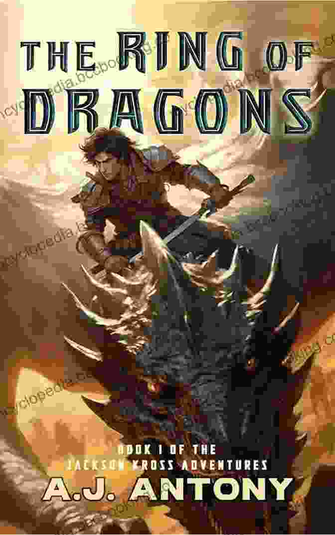 The Jackson Kross Adventures Book Cover, A Young Boy Looking Into A Portal The Ring Of Dragons: An Epic Portal Fantasy Adventure (The Jackson Kross Adventures 1)