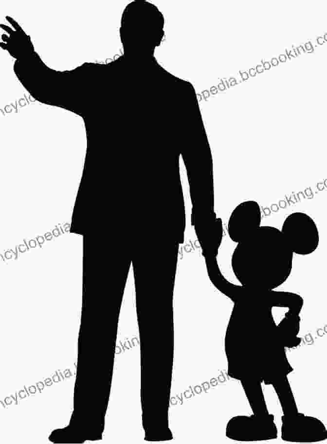 Walt Disney's Silhouette Against A Backdrop Of His Iconic Creations The Animated Man: A Life Of Walt Disney